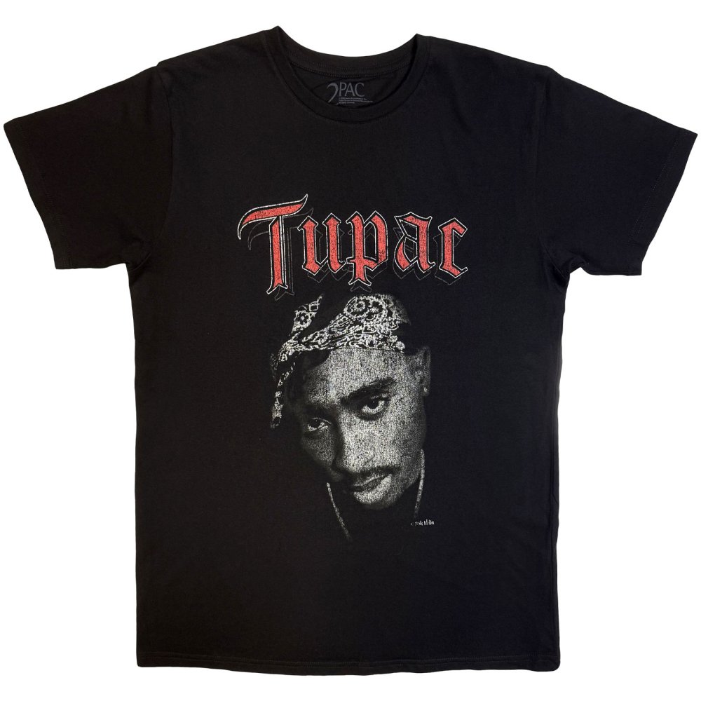 Tupac - Icon Mens Tshirt - Black